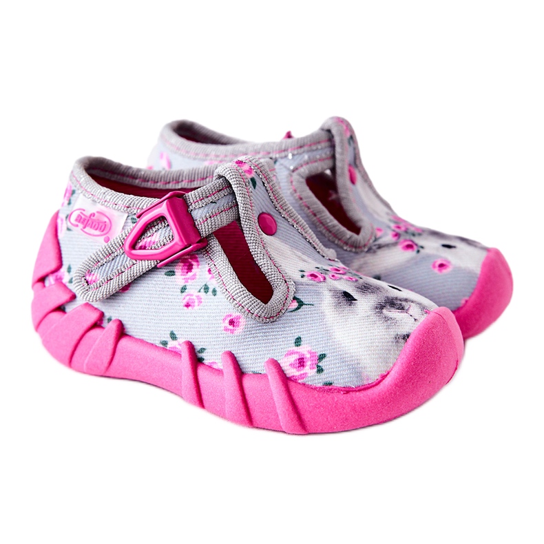BEFADO S.A. Slippers Inblu Bunny 110P425 Gray-Pink
