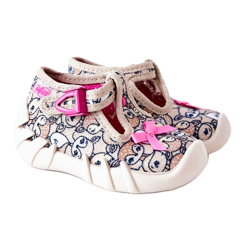 BEFADO S.A. Slippers Inblu Roe-deer With Bow 110P437 Beige brown