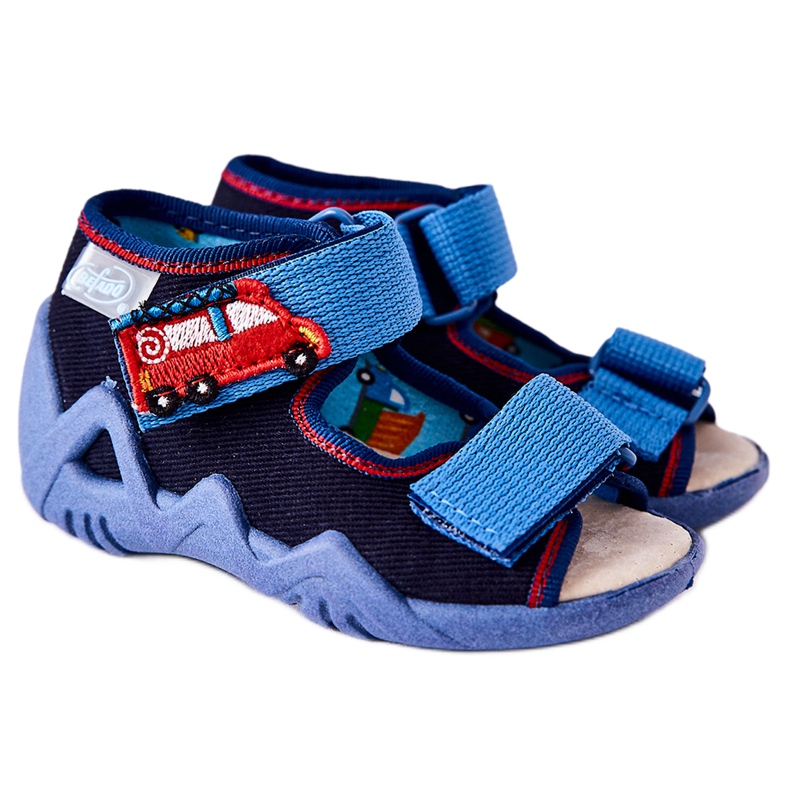 BEFADO S.A. Sandals Inblu With Velcro 350P014 Navy Blue