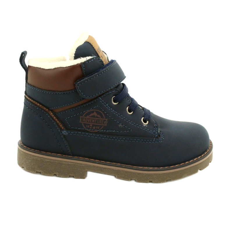 Workers insulated with fur American Club GC29 / 21 Navy brown navy blue