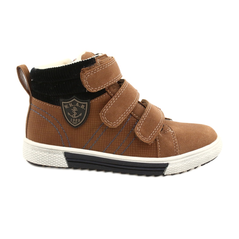 Sports shoes insulated with fur American Club GC24 / 21 DK.Camel brown
