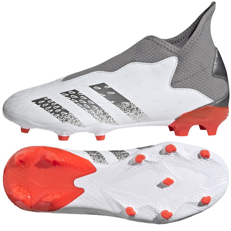 Adidas Predator Freak.3 Ll Fg Jr FY6297 football boots multicolored white Adidas Predator Freak.3 Ll Fg Jr FY6297 football boots multicolored white