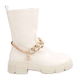 Boots with detachable chain Lome Beige Boots with detachable chain Lome Beige