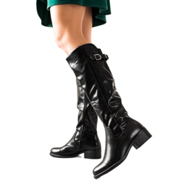 Small Swan Warm boots with eco leather black Small Swan Warm boots with eco leather black