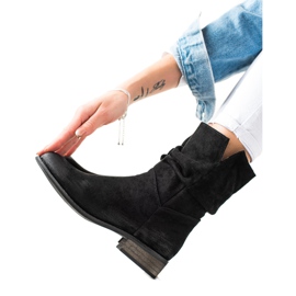 Evento Suede cowboy boots black Evento Suede cowboy boots black
