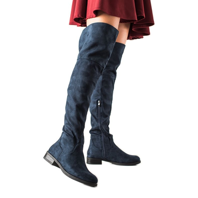 TRENDI Stylish Over The Knee Boots navy blue