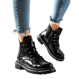 Filippo Leather fashion boots black Filippo Leather fashion boots black