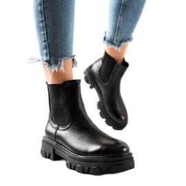 Seastar Fashionable Chelsea Boots On The Platform black