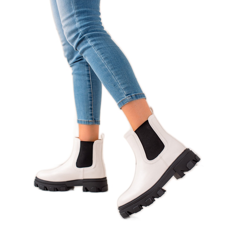 Seastar Fashionable Chelsea Boots On The Platform white Seastar Fashionable Chelsea Boots On The Platform white