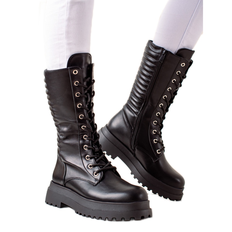 Seastar Black Boots With Eco Leather