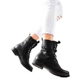 Super Mode Classic Lace Up Boots black