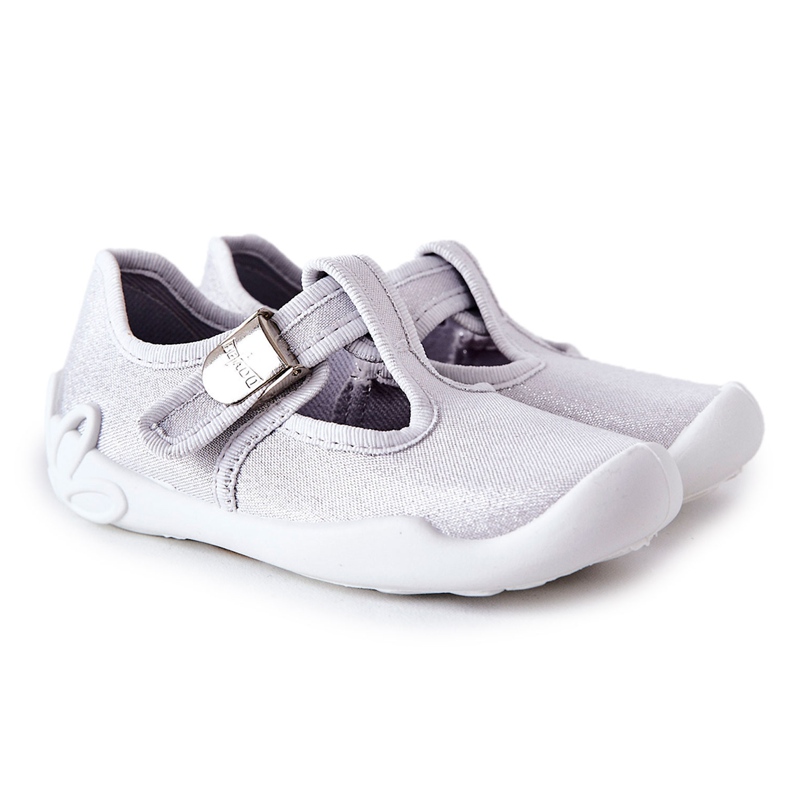 BEFADO S.A. Ballerina Slippers Befado Shiny 115X001 Silver