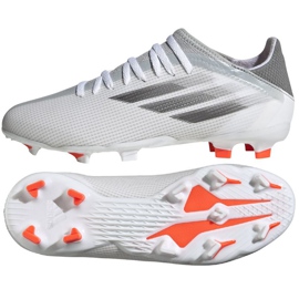 Adidas X Speedflow.3 Fg Jr FY3305 football boots grey, white white
