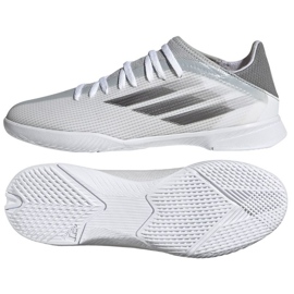 Adidas X Speedflow.3 In Jr FY3315 football boots grey, white shades of gray