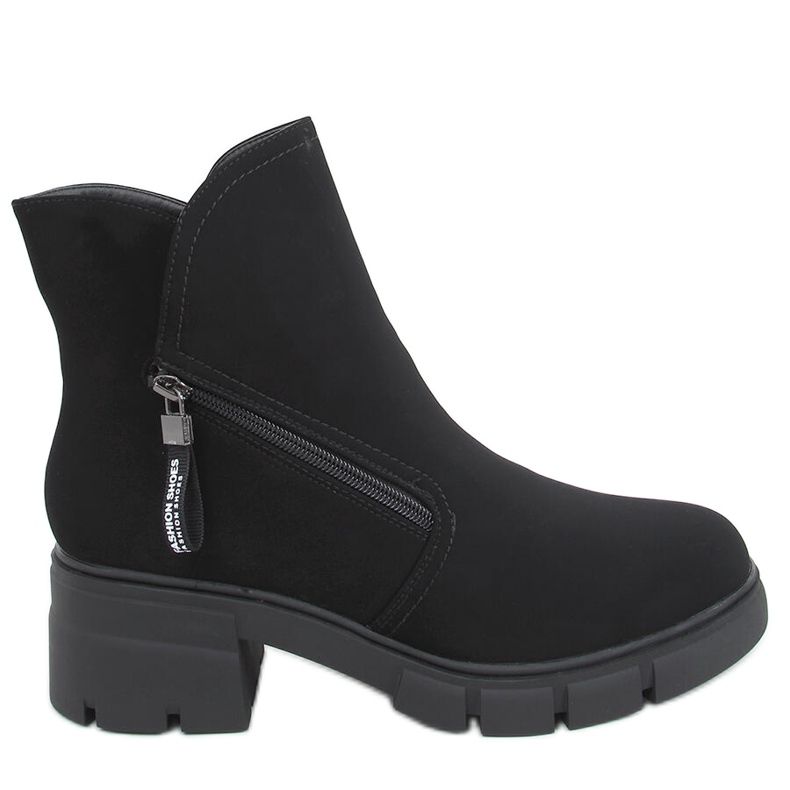 Alaska Black high-soled boots