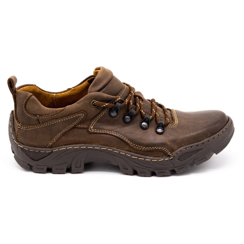 Olivier Leather men's shoes Trapery 207 dark brown