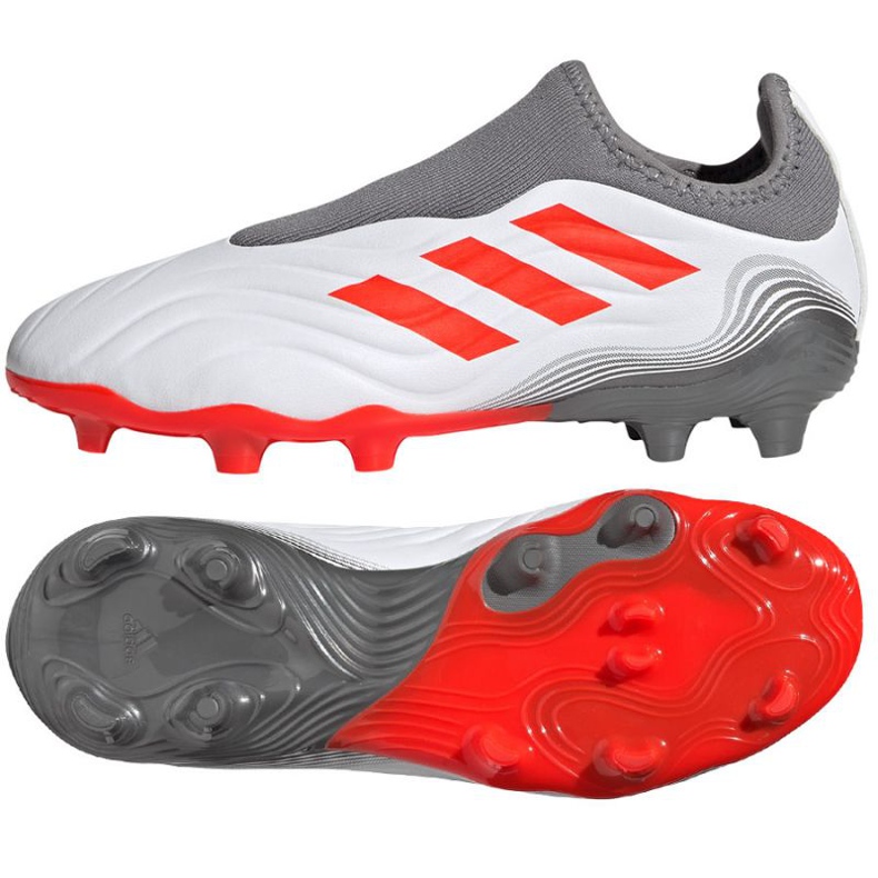 Adidas Copa Sense.3 Ll Fg Jr FY6155 football boots gray, white white