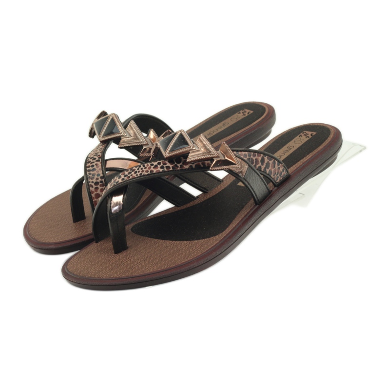 Ipanema Women's slippers flip-flops with Grendha stones brown Ipanema Women's slippers flip-flops with Grendha stones brown