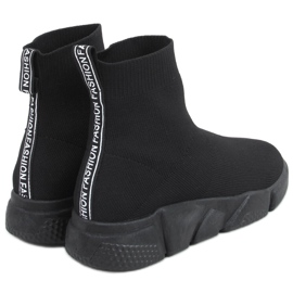 Cento Black sock trainers