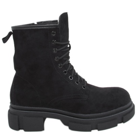 Dazy Black suede workers