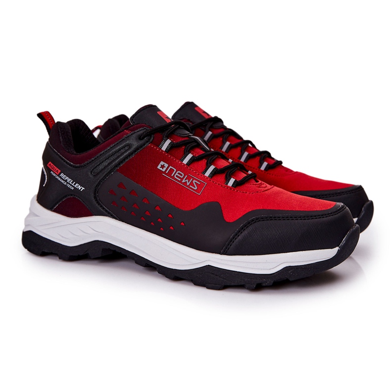 PE1 Men's Sport Shoes Tied Red Grenberd black