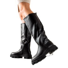 TRENDI Boots With Eco Leather On The Platform black