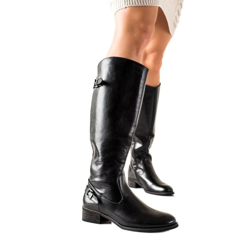 TRENDI Stylish cowboy boots black