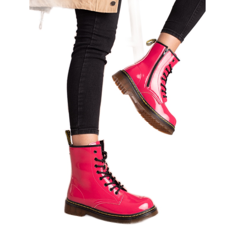 Filippo Warm leather Trappers pink