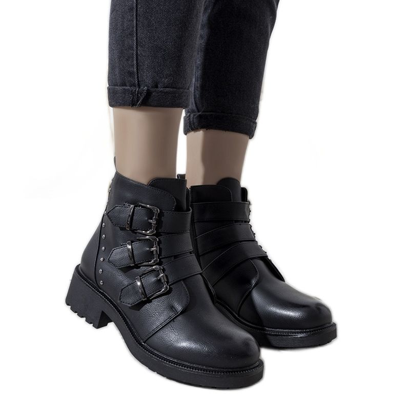 Black boots with insulated studs from Adams