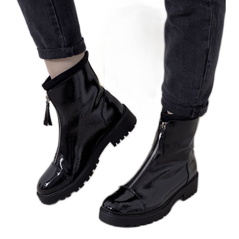 Black patent women's Weiss boots Black patent women's Weiss boots