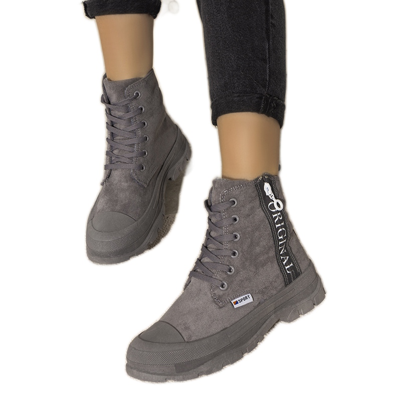 Gray women's warm boots Goris grey