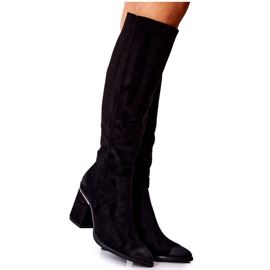 POTOCKI Suede Boots On A Bar Black Corises POTOCKI Suede Boots On A Bar Black Corises