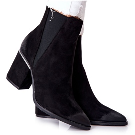 POTOCKI Suede Black Boots On Heel Coriseis