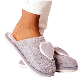 Women's Gray Heartbeat Slippers grey