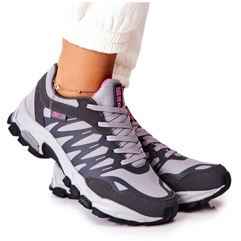 Sport Shoes Memory Foam Big Star GG274499 Gray pink grey