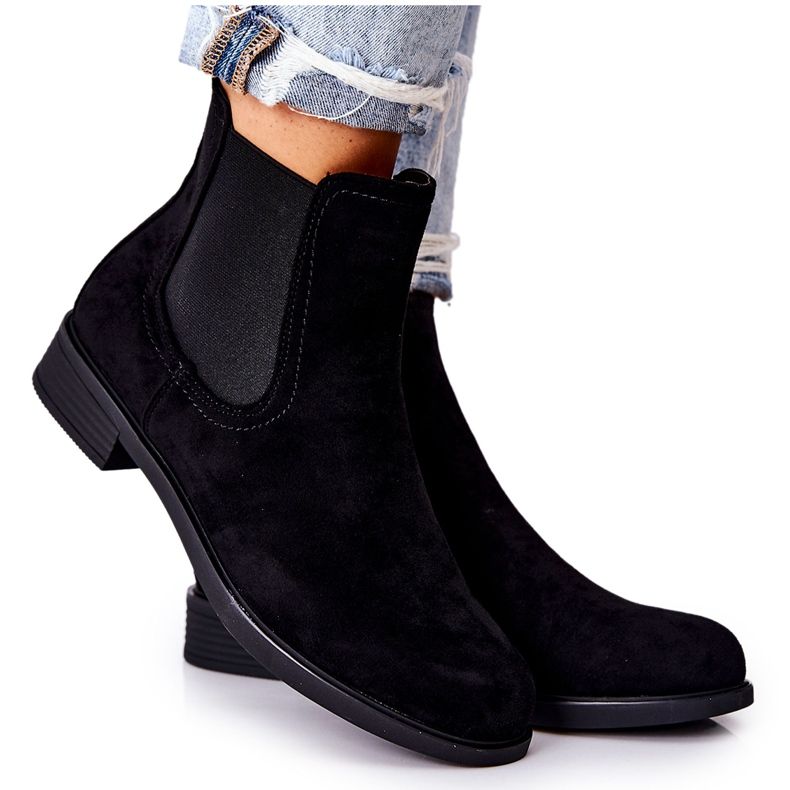 Black Astate Suede Chelsea Boots