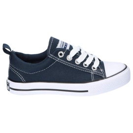 A navy blue tied sneakers American Club LH21 A navy blue tied sneakers American Club LH21