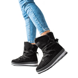 TRENDI Black Suede Snow Boots TRENDI Black Suede Snow Boots