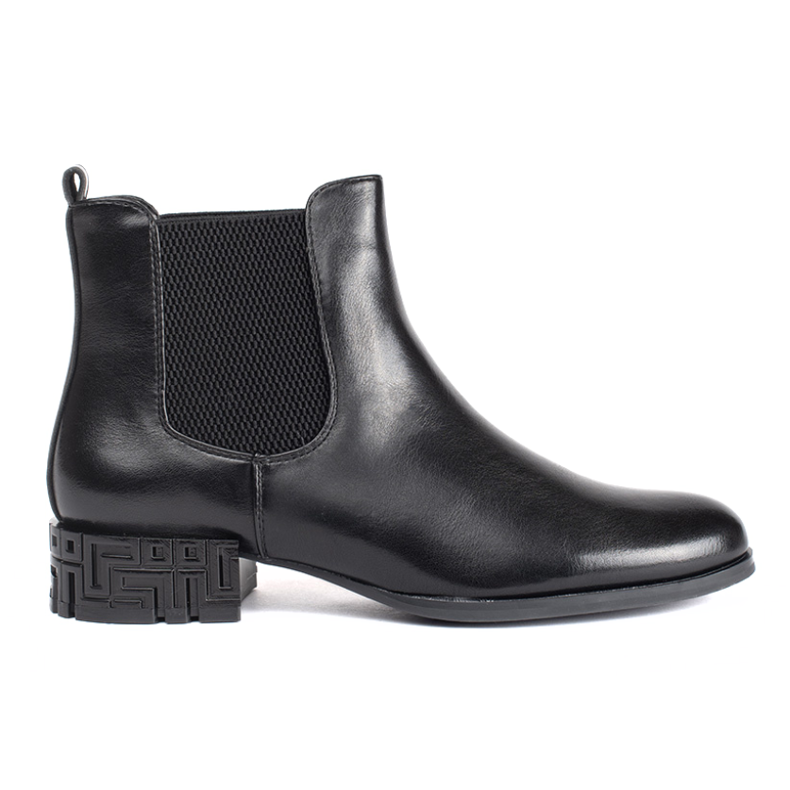 Sergio Leone Chelsea Boots With Decorative Heel black