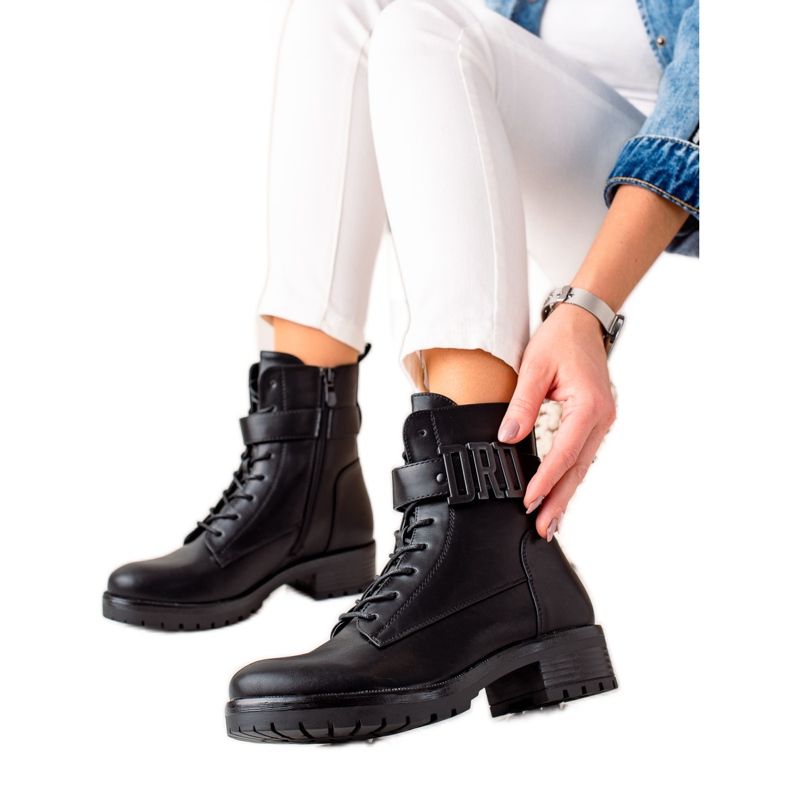 Bestelle Boots Trappers Made of Eco Leather black
