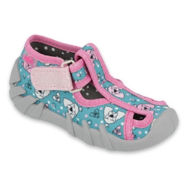Befado children's shoes 190P100 blue pink grey