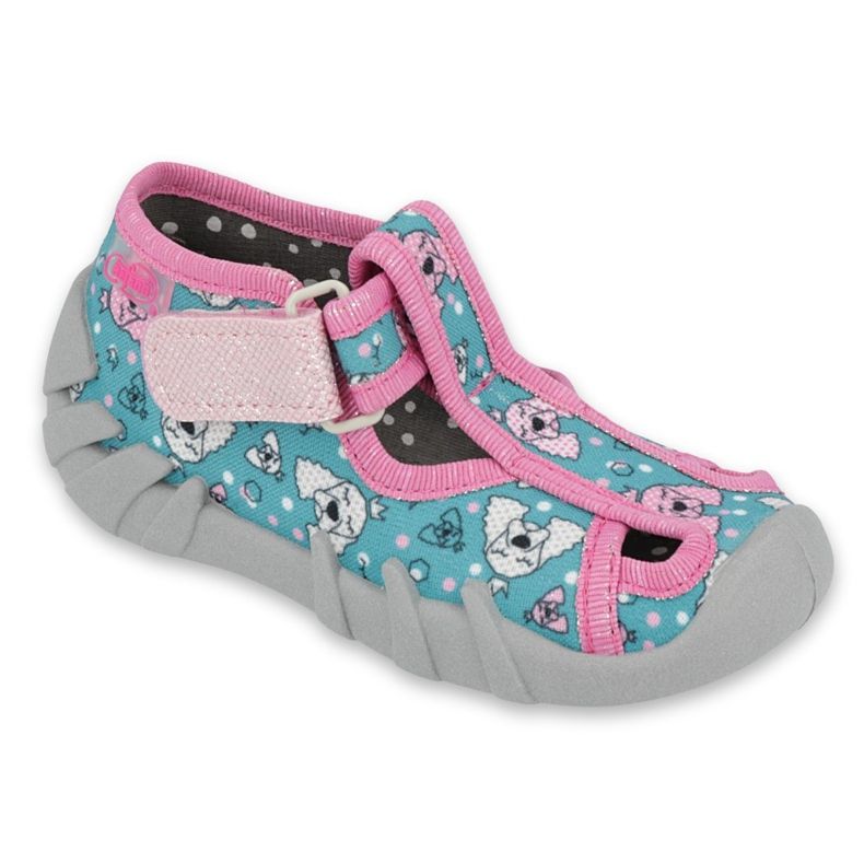Befado children's shoes 190P100 blue pink grey Befado children's shoes 190P100 blue pink grey