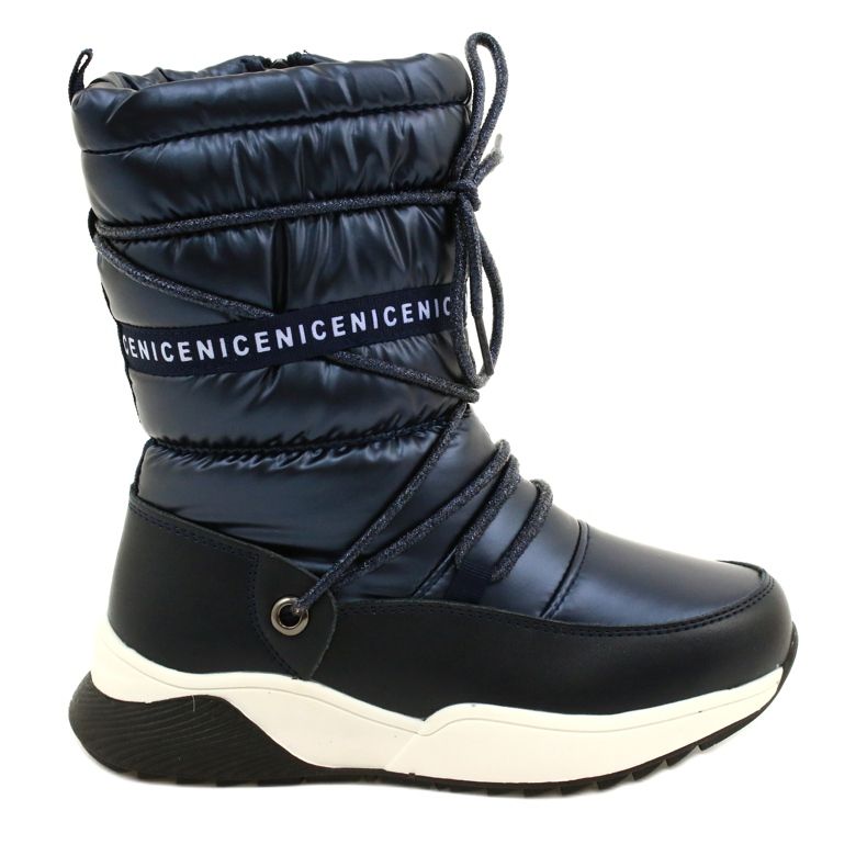 Children's snow boots Miss Evento Waterproof 21DZ23-4325 black navy blue
