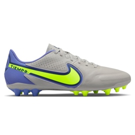 Nike Tiempo Legend 9 Academy Ag M DB0627-075 football shoes gray, blue shades of grey Nike Tiempo Legend 9 Academy Ag M DB0627-075 football shoes gray, blue shades of grey