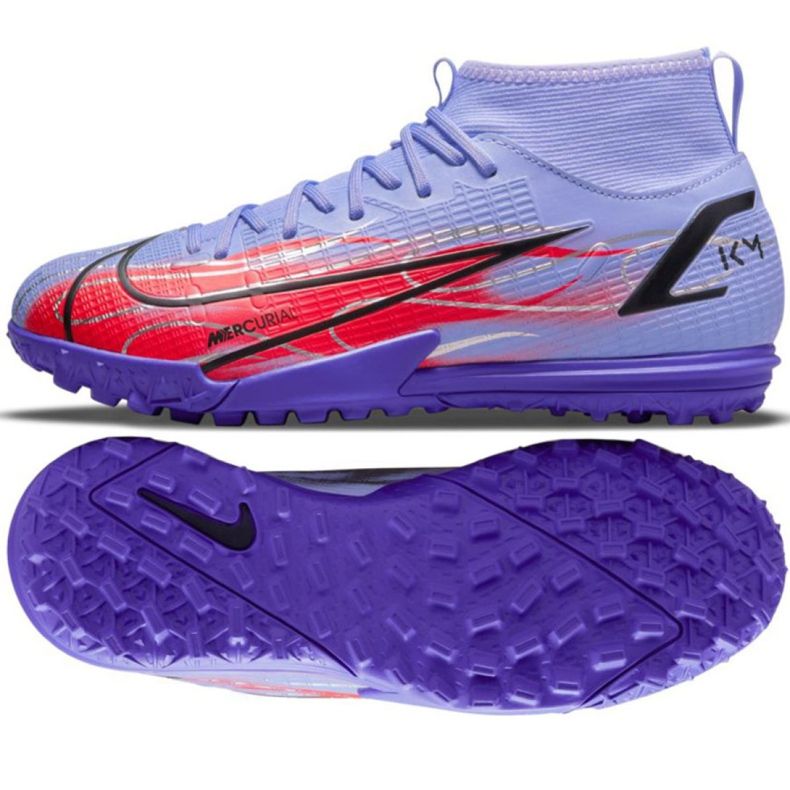 Nike Mercurial Superfly 8 Academy Km Tf Jr DB0935 506 soccer shoes multicolored violet