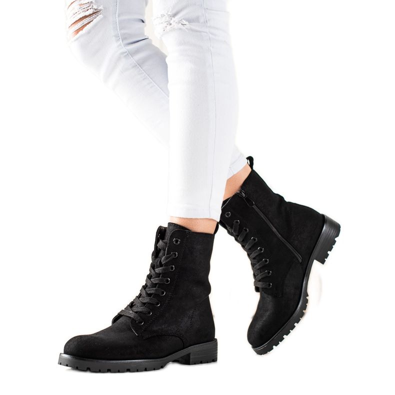 Bestelle Suede Trappers black