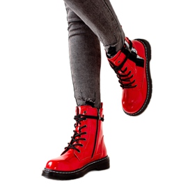 Filippo Patent leather boots red