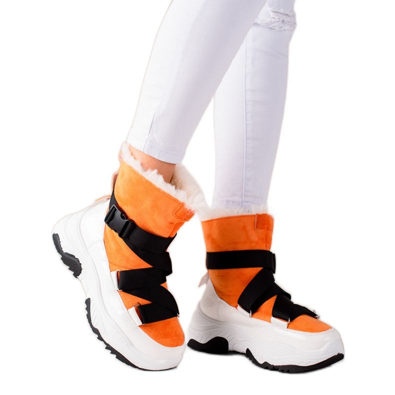 TRENDI Sports snow boots white orange TRENDI Sports snow boots white orange