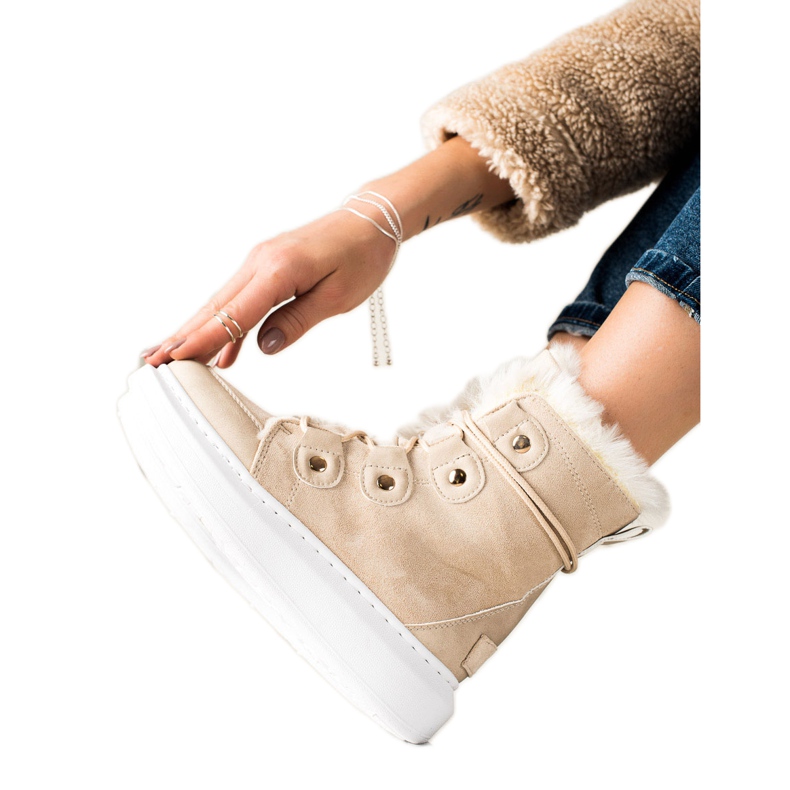 TRENDI Stylish Beige Snow Boots TRENDI Stylish Beige Snow Boots