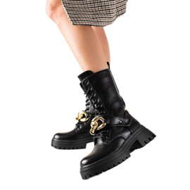 Seastar High boots, trapper fashion black